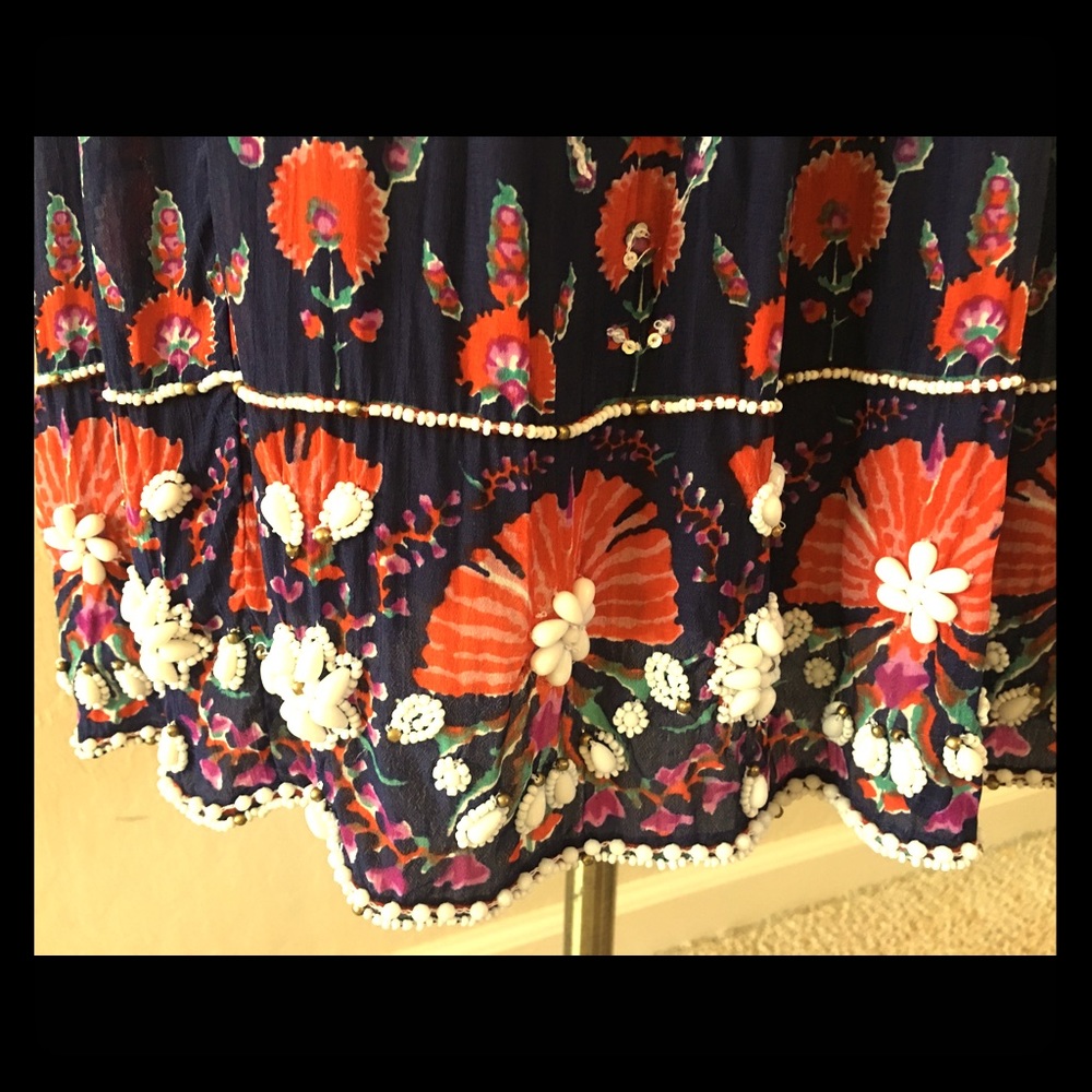 Maeve for Anthropology Shell Embellished Skirt - Picture 2 of 6